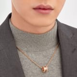 B.zero1 pendant necklace in 18 kt rose gold set with pavé diamonds 358346 image 5