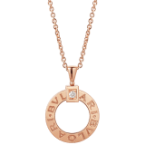BVLGARI BVLGARI necklace with 18 kt rose gold chain and 18 kt rose gold pendant set with a diamond 344492 image 1