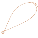 BVLGARI BVLGARI 18 kt rose gold pendant necklace set with mother-of-pearl centre, customisable with engraving on the back 358376 image 3