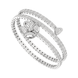 „Fiorever“ Armreif aus 18 Karat Weißgold mit einem zentralen Diamanten und Diamant-Pavé (0,30 Karat) BR859043 image 1