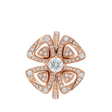 Fiorever 18 kt rose gold ring set with a central diamond (0.30 ct) and pavé diamonds (0.36 ct) AN858504 image 2