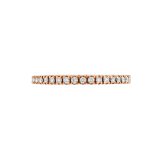 Schmaler Eternity Band Ring aus 18 Karat Roségold, halbseitig besetzt mit runden Diamanten im Brillantschliff AN857561 image 2