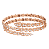Serpenti Viper two-coil 18 kt rose gold bracelet, set with pavé diamonds BR858796 image 2