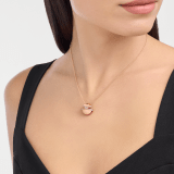 Bvlgari Cabochon 18 kt rose gold necklace set with demi pavé diamonds 361447 image 2