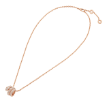 Serpenti Viper pendant necklace in 18 kt rose gold set with pavé diamonds 357795 image 2