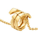 Serpenti Viper 18 kt yellow gold mini pendant necklace 362421 image 3