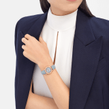 Bvlgari Bvlgari 腕錶,18K 玫瑰金錶殼,錶圈鐫刻雙品牌標誌,冰藍色大理石錶盤,12 個鑽石時標,淺藍色鱷魚皮錶帶。防水深度 30 公尺。 104191 image 2