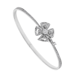 Fiorever 18 kt white gold bracelet set with a central diamond and pavé diamonds. BR858706 image 1