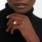 B.zero1 18 kt yellow gold three-band ring set with demi-pavé diamonds on the edges AN859655 image 1