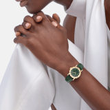 Bvlgari Bvlgari 50 週年限量版腕錶,18K 黃金錶殼和錶圈,錶圈鐫刻 BVLGARI ROMA 標誌,Verde Alpi 綠色大理石錶盤,深綠色鱷魚皮錶帶。防水深度 50 公尺。 104111 image 1