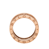B.zero1 18 kt rose gold ring set with pavé diamonds on the spiral AN860150 image 2