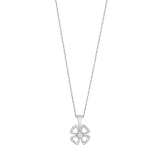 Fiorever Halskette aus 18 Karat Weißgold mit einem zentralen Diamanten im Brillantschliff (0,10 Karat) und Diamant-Pavé (0,06 Karat) 358157 image 1