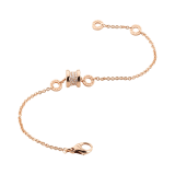 B.zero1 soft bracelet in 18 kt rose gold, set with pavé diamonds on the spiral. BR857358 image 2