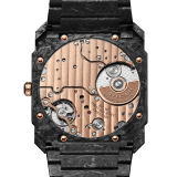 Octo Finissimo CarbonGold Perpetual Calendar watch in carbon with mechanical manufacture ultra-thin movement, automatic winding, perpetual calendar, carbon dial, with gold-coloured hands and indexes. Water resistant up to 100 metres 103778 image 4