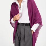 Lettere Maxi Voile scarf in fine black silk. Made of 100% silk. LETTMXVOILE-SQ image 1