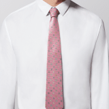 Siebenfach gefaltete dunkelblaue Pegaso Legion Krawatte aus feiner bedruckter Saglione-Seide. PEGASOLEGION image 2