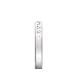 Обручальное кольцо Fedi, платина, выгравированный тонкий логотип BVLGARI. AN858268 image 3