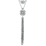 Fiorever 18 kt white gold necklace set with a central diamond and pavé diamonds. 354601 image 1