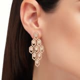 Serpenti 18 kt rose gold earrings set with pavé diamonds. 356507 image 4
