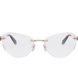 Serpenti Forever metal cat-eye glasses with enamelled snakehead embellishment on the temples 904367 image 2