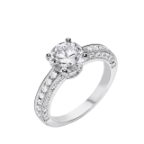 Dedicata a Venezia: 1503 Ring aus Platin mit rundem Diamanten im Brillantschliff und Diamant-Pavé 343367 image 2