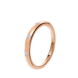 Fedi Ehering aus 18 Karat Roségold mit drei Diamanten AN857546 image 1