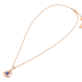 عقد «ديفاز دريم» من الذهب الوردي عيار 18 قيراطًا، مرصع بأحجار التانزانيت على شكل إجاصة وألماس مرصوف 360616 image 2