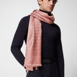 Lettere Maxi Light stole in anemone spinel pinkish red silk. LETTEREMAXILIGHTd image 2
