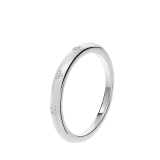 خاتم زواج فيدي من البلاتين، مرصع بثلاثة أحجار ألماس AN857433 image 1