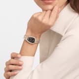 Serpenti Seduttori 腕錶，採用 18K 玫瑰金與精鋼材質，搭載寶格麗自製自動上鍊機械機芯，鑲鑽錶圈，黑色漆面錶盤。防水深度 30 公尺。 104059 image 1
