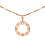 BVLGARI BVLGARI 18 kt rose gold pendant necklace set with a diamond 361077 image 3