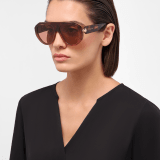 Serpenti Forever pilot acetate sunglasses with enamelled snakehead embellishment 904378 image 1