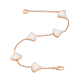 Divas' Dream 18 kt rose gold soft bracelet set with white mother-of-pearl elements BR860954 image 2