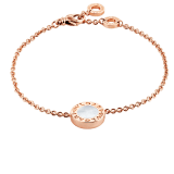 BVLGARI BVLGARI bracelet in 18 kt rose gold set with carnelian and mother-of-pearl round inserts. BR858008 image 3