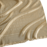 Emerald green "Lettere Maxi Metal" stole in fine silk wool. LETTEREMAXIMETALa image 2