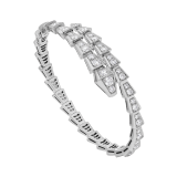 Serpenti Viper one-coil slim bracelet in 18 kt white gold set with full pavé diamonds BR857492 image 1