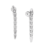 Serpenti Viper 18 kt white gold pendant earrings set with pavé diamonds 361552 image 3