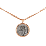 Monete necklace with 18 kt rose gold chain and 18 kt rose gold pendant set with an antique coin 347707 image 3