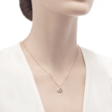 DIVAS' DREAM 18 kt rose gold openwork necklace with 18 kt rose gold pendant set with a central diamond and pavé diamonds. 354363 image 1