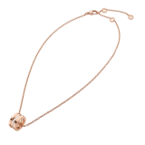 Collana B.zero1 Design Legend con catena in oro rosa 18 kt e pendente in oro rosa 18 kt e ceramica bianca 356117 image 2