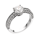 Dedicata a Venezia: 1503 solitaire ring in platinum with round brilliant cut diamond and pavé diamonds. Available from 0.30 ct. Named after the year in which the first engagement ring was exchanged in Venice. 344081 image 1