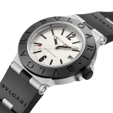 BVLGARI宝格丽Aluminium腕表，搭载品牌自制的自动上链机械机芯，40毫米直径铝质表壳，黑色橡胶表圈镌刻“BVLGARI BVLGARI”字样，灰色表盘，黑色橡胶表带。防水深度可达100米。 103382 image 2