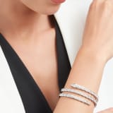 Serpenti Viper two-coil 18 kt white gold bracelet set with pavé diamonds BR858795 image 3