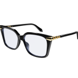 Serpenti Viper rectangular acetate glasses with jewellery-inspired scale motif 904395 image 1