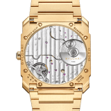 Octo Finissimo Automatic watch in satin-polished 18 kt yellow gold with mechanical manufacture ultra-thin movement (2.23 mm thick), automatic winding and blue lacquered dial. Water-resistant up to 100 meters 103812 image 4