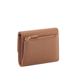 Bvlgari Roma compact yen wallet in black soft drummed calf leather with black nappa leather interior. Iconic gold-plated brass clip engraved with the Bvlgari logo, and folded closure. BVR-YENCOMPACT image 3
