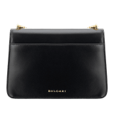 "Serpenti Forever" maxi chain crossbody bag in black nappa leather, with black nappa leather internal lining. New Serpenti head closure in gold-plated brass, finished with red enamel eyes. 290945 image 3