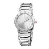 BULGARI BULGARI LADY 腕錶，精鋼錶殼和錶帶，精鋼錶圈鐫刻雙品牌標誌，銀色太陽紋錶盤。防水深度 30 公尺。 103575 image 5