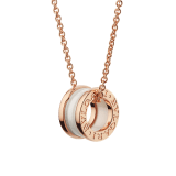 B.zero1 necklace with 18 kt rose gold chain and with 18 kt rose gold and white ceramic pendant 346082 image 1