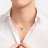B.zero1 necklace with 18 kt white gold chain and 18 kt white gold pendant set with pavé diamonds on the edges. 362394 image 2